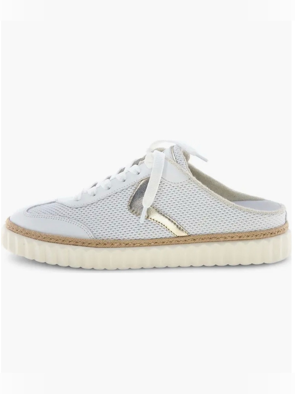 NWT VOILE BLANCHE Ines Sneaker Mule in White